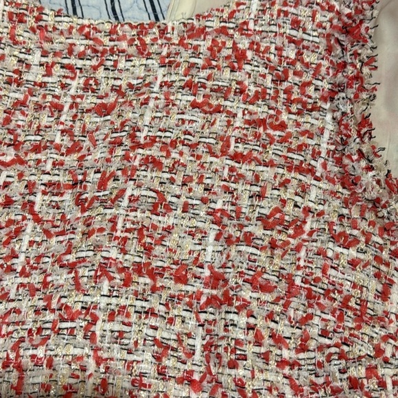 NWT Ann Taylor Textured Tweed Fringe Shift Dress size 6 - Picture 15 of 15